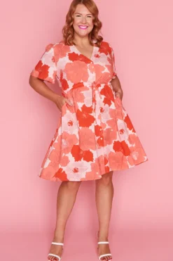 Lorraine Designs Casual Dresses | Fit & Flare Dresses*Jaz Popping Orange Dress