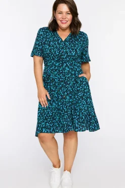 Lorraine Casual Dresses | Fit & Flare Dresses*Jaz Teal Dash Dress