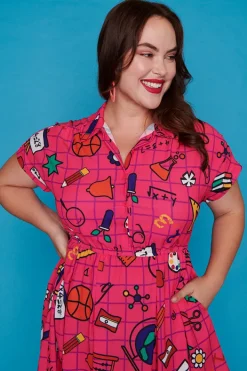 Lorraine Designs Casual Dresses | Fit & Flare Dresses*Jenny Teachers Pink Dress