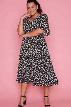 Lorraine Designs Casual Dresses | Fit & Flare Dresses*Jessica Black Floral Dress