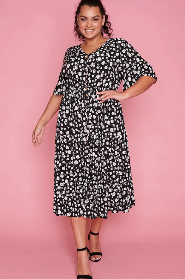 Lorraine Designs Casual Dresses | Fit & Flare Dresses*Jessica Black Floral Dress