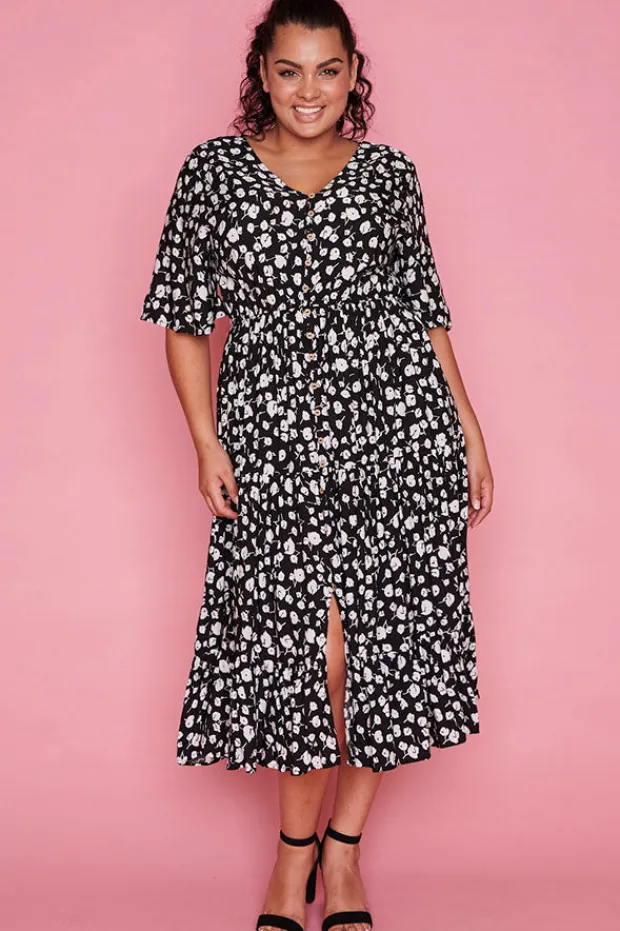 Lorraine Designs Casual Dresses | Fit & Flare Dresses*Jessica Black Floral Dress