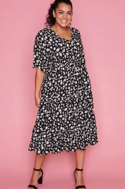 Lorraine Designs Casual Dresses | Fit & Flare Dresses*Jessica Black Floral Dress