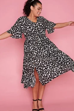 Lorraine Designs Casual Dresses | Fit & Flare Dresses*Jessica Black Floral Dress