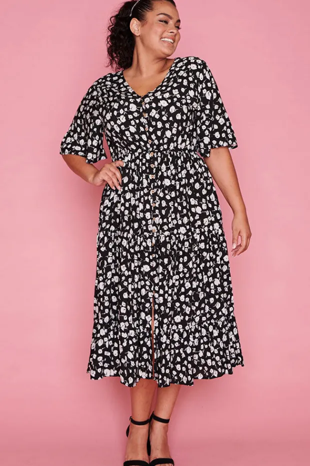 Lorraine Designs Casual Dresses | Fit & Flare Dresses*Jessica Black Floral Dress