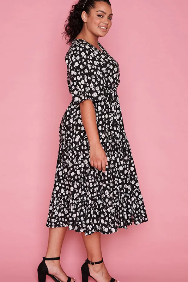 Lorraine Designs Casual Dresses | Fit & Flare Dresses*Jessica Black Floral Dress
