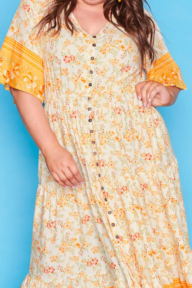 Lorraine Designs Casual Dresses | Fit & Flare Dresses*Jessica Yellow Floral Dress