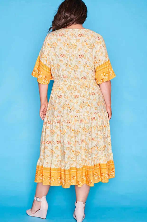 Lorraine Designs Casual Dresses | Fit & Flare Dresses*Jessica Yellow Floral Dress
