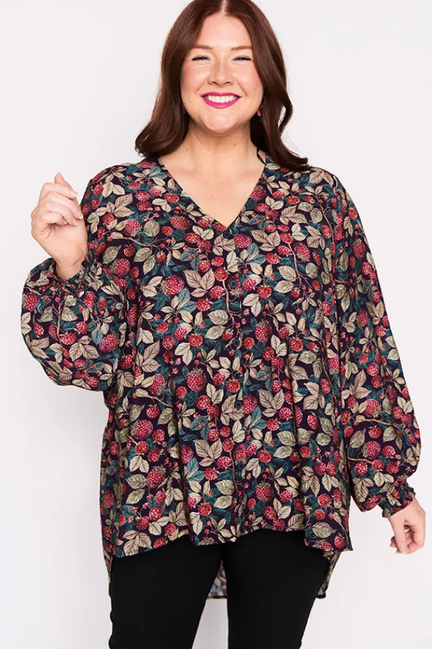 Lorraine Designs Tops*Jillian Raspberry Forest Shirt