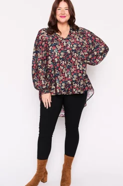 Lorraine Designs Tops*Jillian Raspberry Forest Shirt