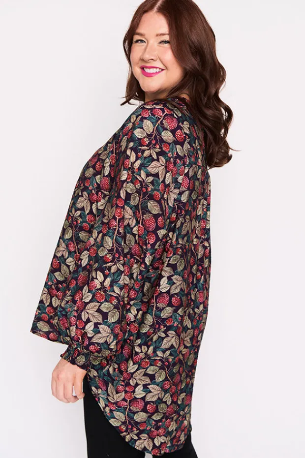 Lorraine Designs Tops*Jillian Raspberry Forest Shirt