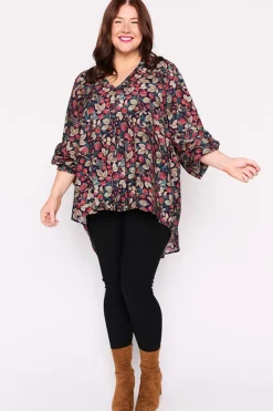 Lorraine Designs Tops*Jillian Raspberry Forest Shirt