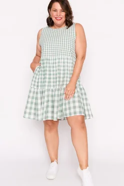Lorraine Designs Fit & Flare Dresses | Knee Length Dresses*Joey Sage Gingham Dress