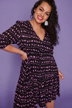 Label of Love Casual Dresses | Fit & Flare Dresses*Johnny Magenta Spots Dress
