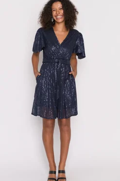 Lorraine Sequin Dresses | Fit & Flare Dresses*Juliette Navy Sequins Party Dress