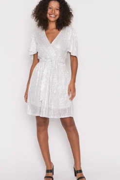 Lorraine Sequin Dresses | Fit & Flare Dresses*Juliette Silver Sequins Party Dress