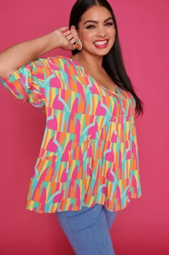 Label of Love Tops*June Geo Gelato Blouse