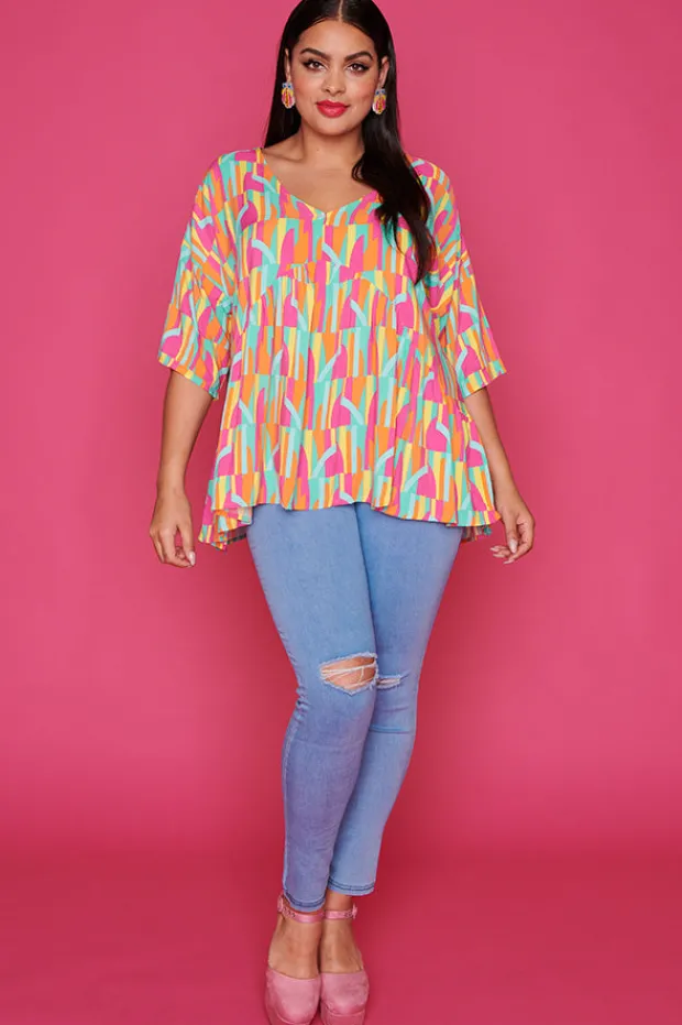 Label of Love Tops*June Geo Gelato Blouse