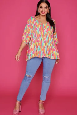 Label of Love Tops*June Geo Gelato Blouse