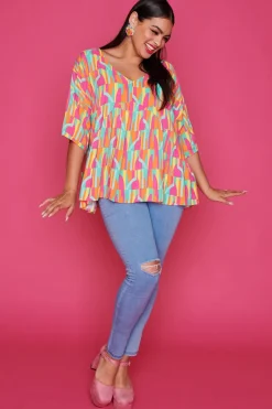 Label of Love Tops*June Geo Gelato Blouse