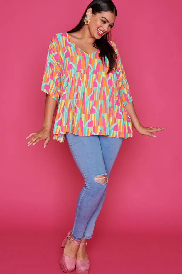 Label of Love Tops*June Geo Gelato Blouse