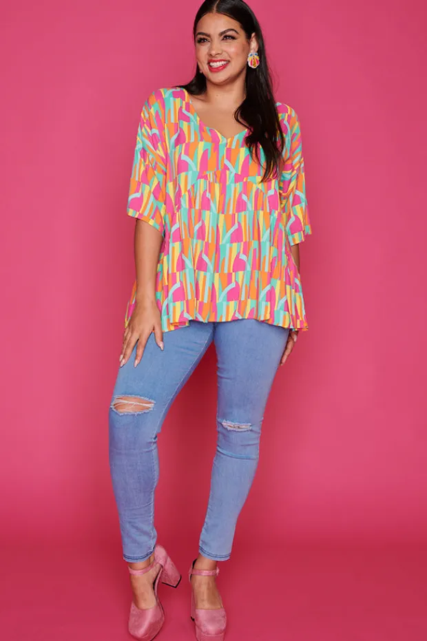 Label of Love Tops*June Geo Gelato Blouse