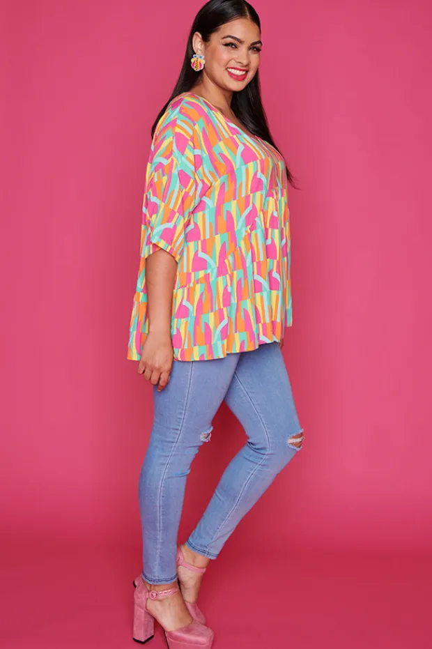Label of Love Tops*June Geo Gelato Blouse