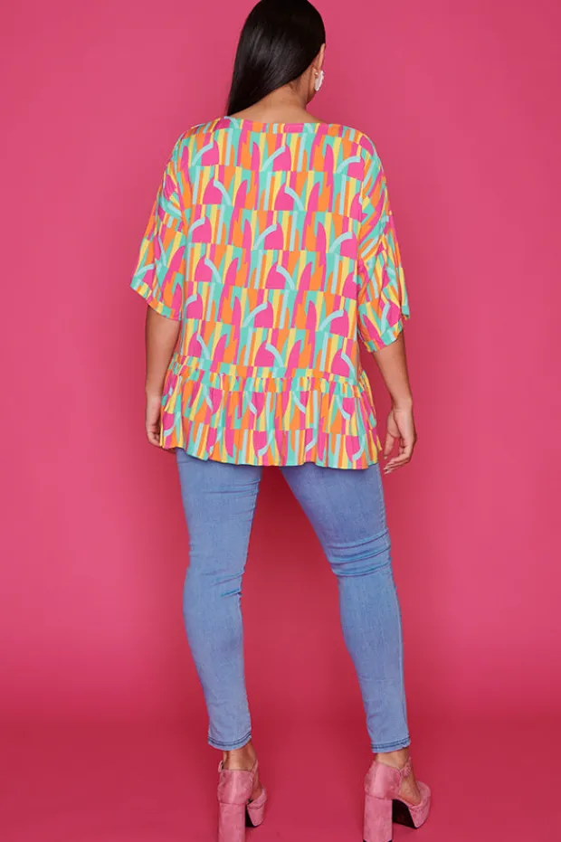 Label of Love Tops*June Geo Gelato Blouse