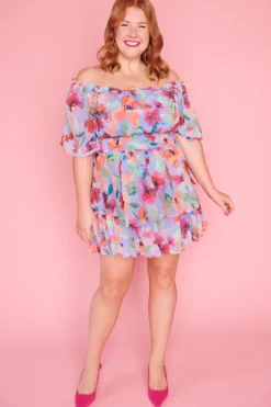 Lorraine Designs Knee Length Dresses*Kali Whimsical Water Colour Jumpsuit