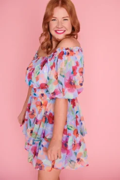 Lorraine Designs Knee Length Dresses*Kali Whimsical Water Colour Jumpsuit