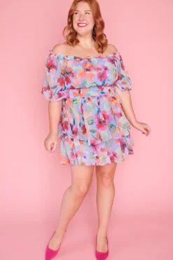 Lorraine Designs Knee Length Dresses*Kali Whimsical Water Colour Jumpsuit