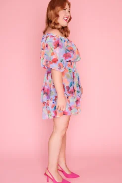 Lorraine Designs Knee Length Dresses*Kali Whimsical Water Colour Jumpsuit