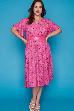 Lorraine Designs Casual Dresses | Fit & Flare Dresses*Karma Pink Confetti Dress