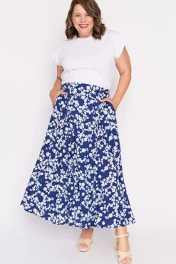 Lorraine Skirts*Katelyn Blue Petal Whimsy Skirt