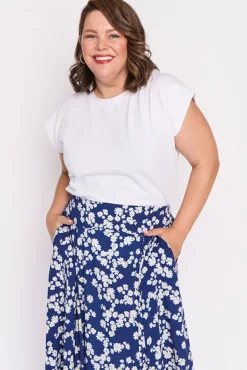 Lorraine Skirts*Katelyn Blue Petal Whimsy Skirt