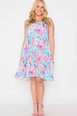 YD International Fit & Flare Dresses | Knee Length Dresses*Kiana Rainbow Bloom Dress