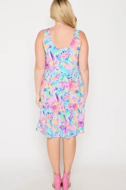 YD International Fit & Flare Dresses | Knee Length Dresses*Kiana Rainbow Bloom Dress