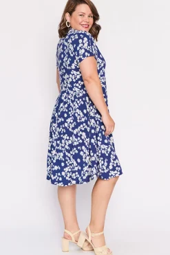 Lorraine Designs Shirt Dresses | Casual Dresses*Kimba Blue Petal Whimsy Dress