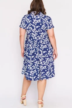 Lorraine Designs Shirt Dresses | Casual Dresses*Kimba Blue Petal Whimsy Dress