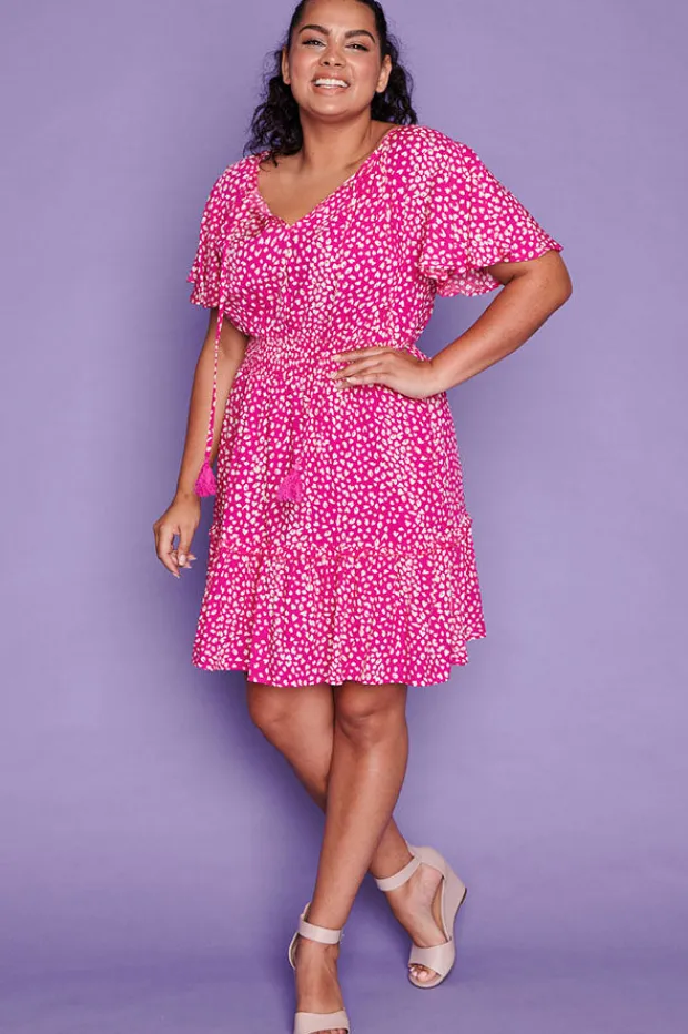Lorraine Designs Casual Dresses | Fit & Flare Dresses*Kimberley Pink Spots Dress