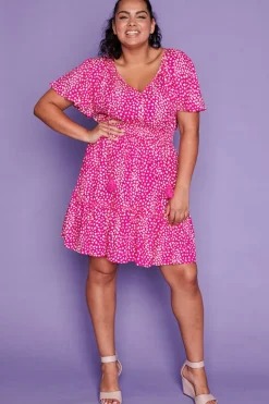 Lorraine Designs Casual Dresses | Fit & Flare Dresses*Kimberley Pink Spots Dress