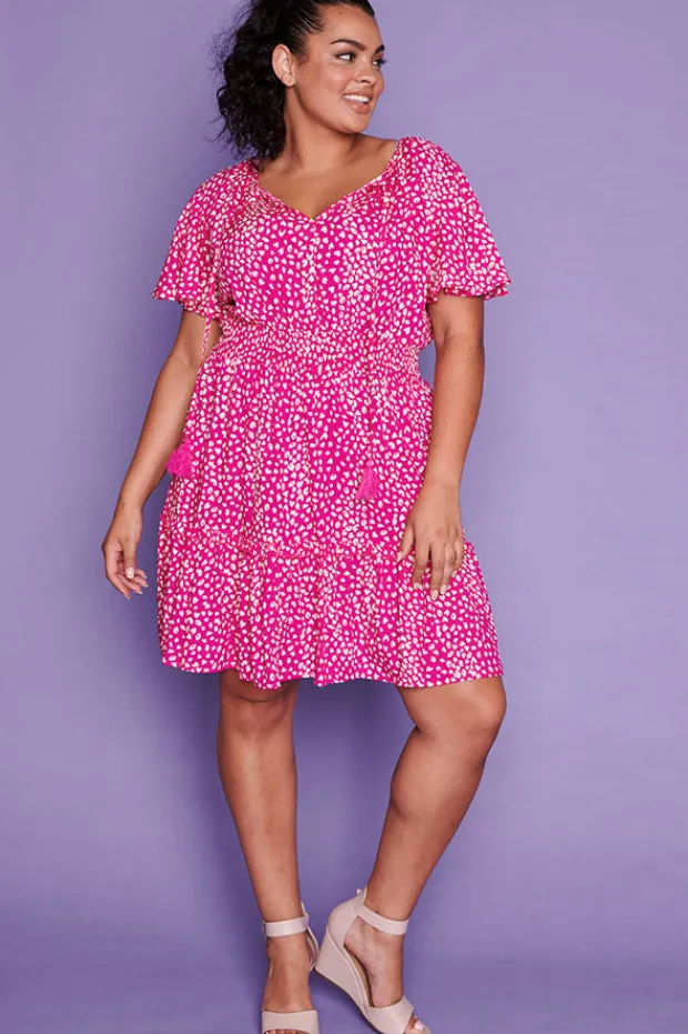 Lorraine Designs Casual Dresses | Fit & Flare Dresses*Kimberley Pink Spots Dress