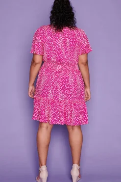 Lorraine Designs Casual Dresses | Fit & Flare Dresses*Kimberley Pink Spots Dress