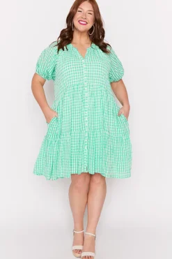 Lorraine Designs Loose Dresses | Knee Length Dresses*Kya Green Dress