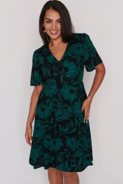 Lorraine Designs Casual Dresses | Knee Length Dresses*Leesa Midnight Green Dress
