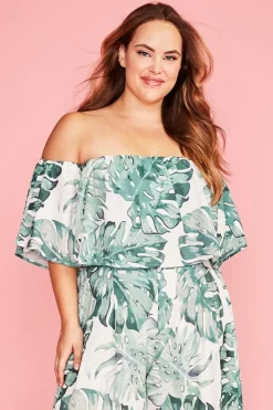 Lorraine Designs Tops*Lemonade Palm Print Top