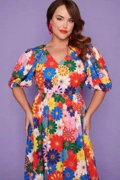 Lorraine Designs Casual Dresses | Fit & Flare Dresses*Let's Get Loud Hippy Floral Dress