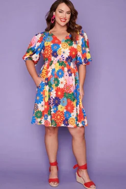 Lorraine Designs Casual Dresses | Fit & Flare Dresses*Let's Get Loud Hippy Floral Dress