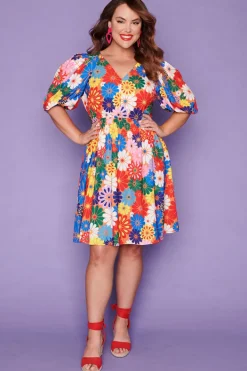 Lorraine Designs Casual Dresses | Fit & Flare Dresses*Let's Get Loud Hippy Floral Dress