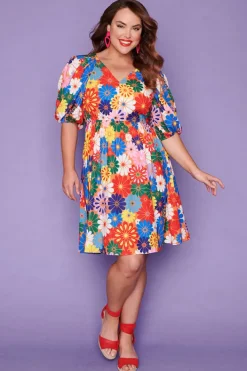 Lorraine Designs Casual Dresses | Fit & Flare Dresses*Let's Get Loud Hippy Floral Dress